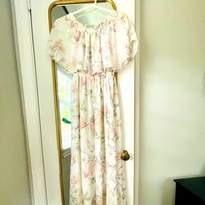 SHOW ME YOUR MUMU dress. Beautiful, worn once, long. Off the shoulder.